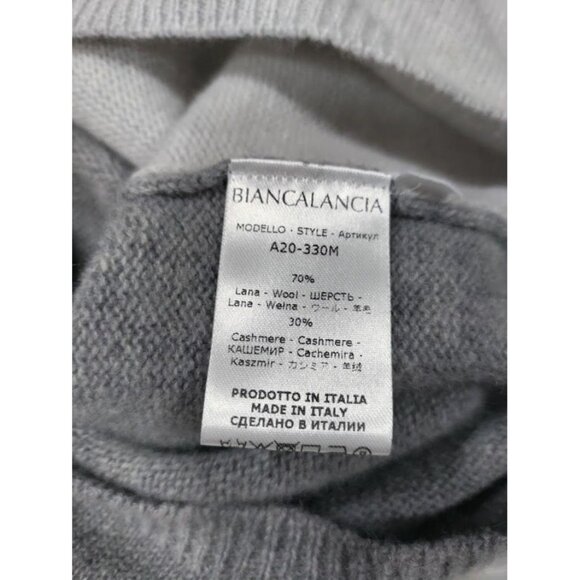 NWT BIANCALANCIA Color Block Oversized Cashmere blend Round Neck Sweater 46/10 - Picture 9 of 13